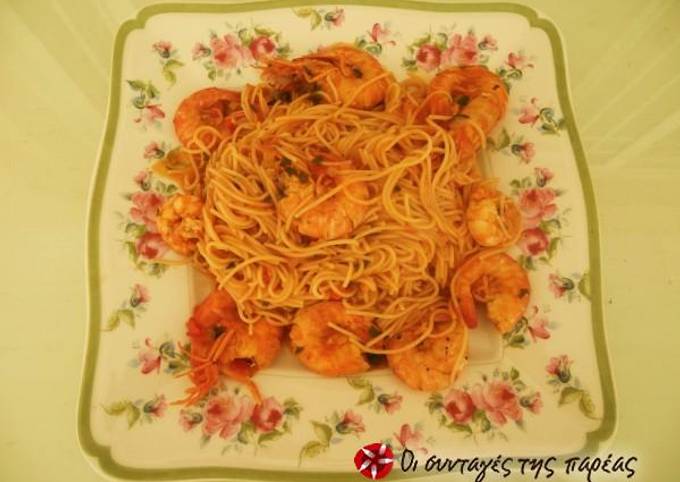 Recipe of Super Quick Homemade Beloved shrimp pasta