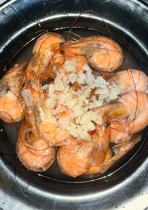 Foto resep Udang Rebus Bawang Putih