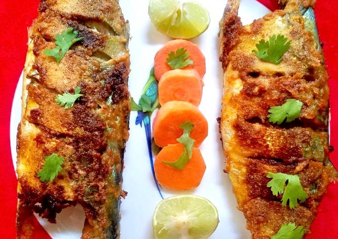 Recipe of Eric Ripert Stuffed Mackerel fry (bangda)