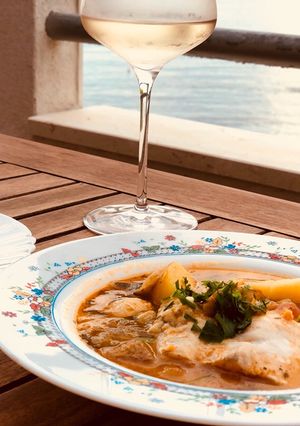 A picture of Hvarska Gregada (Croatian Fish Stew).