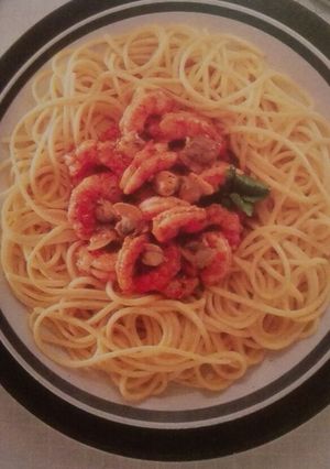 Una foto de Spaghetti con salsa de mariscos