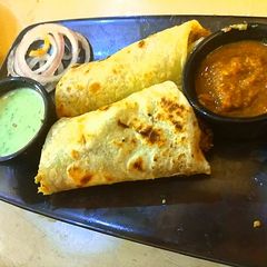 Afghani chicken kabab wraps with signature tomato chutney 💕 A picture of Afghani chicken kabab wraps with signature tomato chutney 💕.