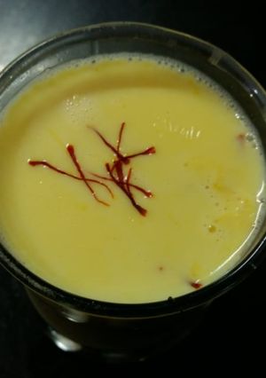 A picture of Kesar Badam Milk.