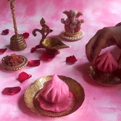 A picture of Gulkand Modak.