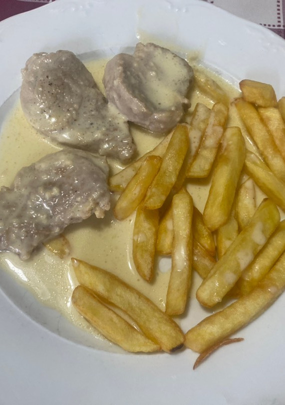 Una foto de Solomillo de cerdo al queso