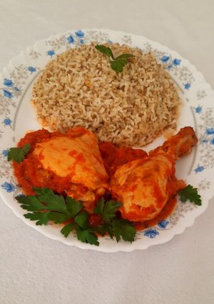 عکسی از دستور کته کینوا با مرغ