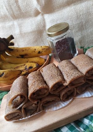 Foto resep 5. DADAR GULUNG PISANG COKLAT