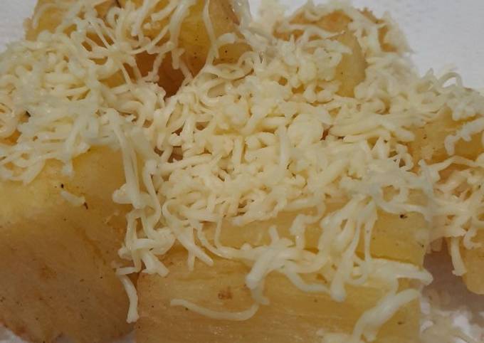 Resep Singkong keju empuk dan merekah Anti Gagal
