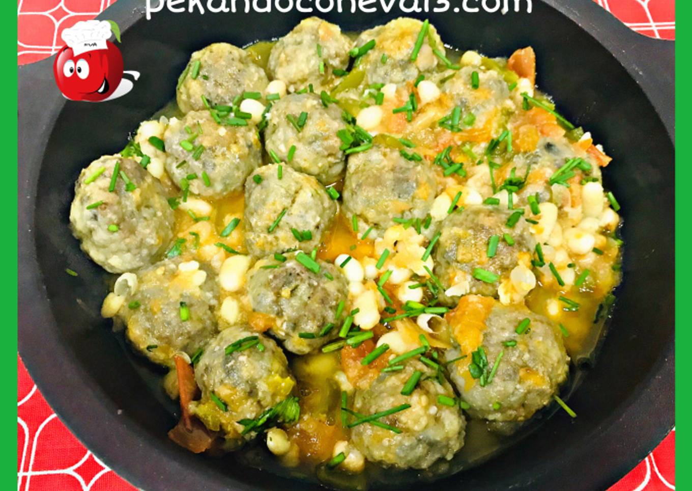 Albóndigas de gambas y butifarra negra