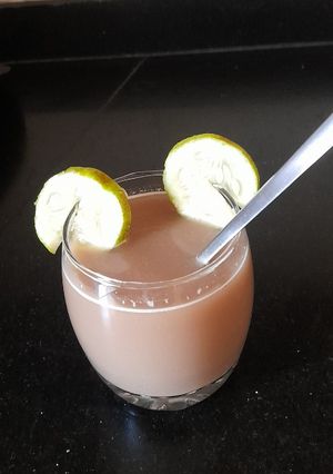 A picture of Sattu Pani with Amla Juice.