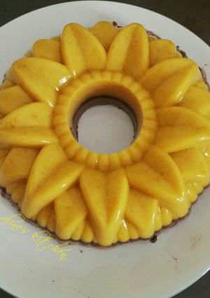 Foto resep Puding labu kuning lapis busa coklat