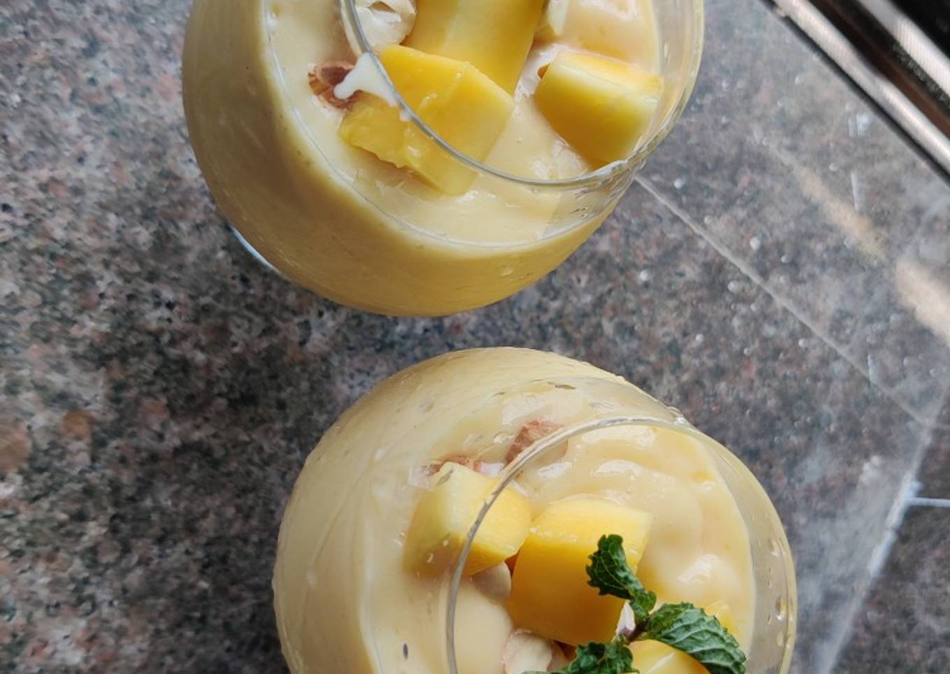 Mango dryfruits smoothie