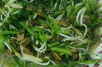 Resep Tumis kangkung tudai toge Anti Gagal