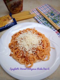 Foto resep Spaghetti Kornet Bolognese (#PR_Pasta)