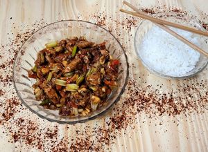 Una foto de ㊗️Kung Pao Chicken ㊗️Pollo salteado picante al estilo Gong Bao
