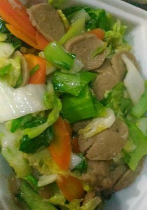 Foto resep Capcay bakso sederhana