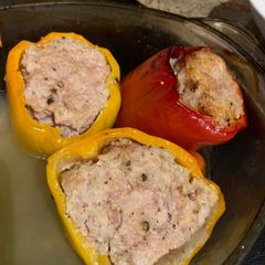 Mother’s stuffed peppers A picture of Mother’s stuffed peppers.