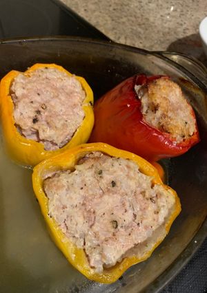 A picture of Mother’s stuffed peppers.