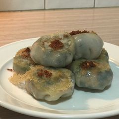 A picture of Pan fried gluten free dumplings.