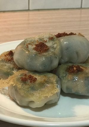 A picture of Pan fried gluten free dumplings.