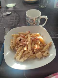 Una foto de Penne carbonara