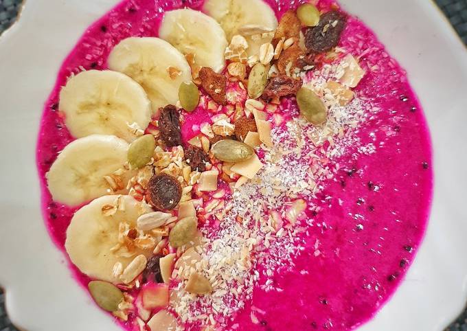 Resep Dragona Smoothies (Banana Dragon Fruit) yang Lezat