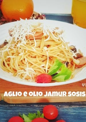 Foto resep Aglio e olio jamur sosis