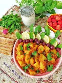 عکسی از دستور دوپیازه آلو شیرازی