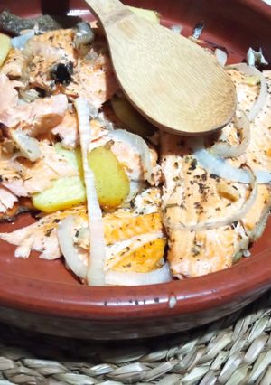 Una foto de Trucha arcoíris al horno