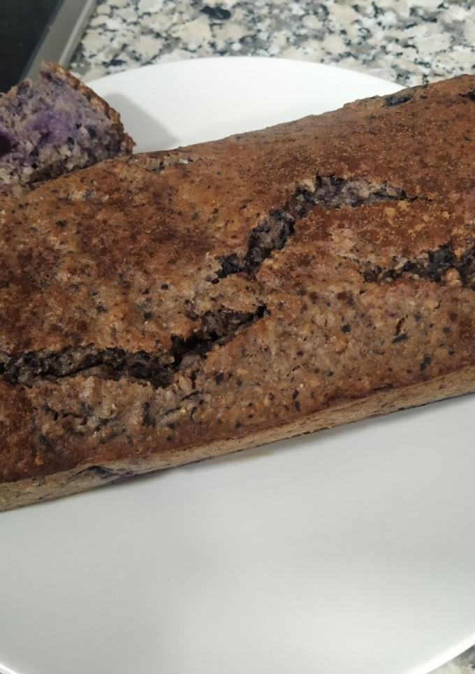 Una foto de Bizcocho de arándanos con avena