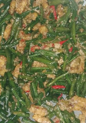 Foto resep Oseng tempe dan kacang panjang