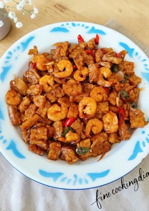 Foto resep Udang Tempe Masak Kecap