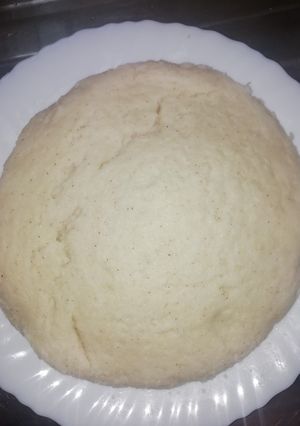 A picture of Recooking ugali.