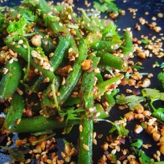 A picture of French beans stir fry.