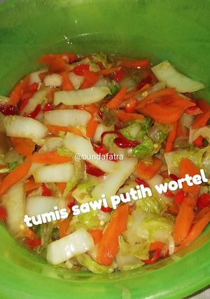 Foto resep Tumis sawi putih wortel🥕