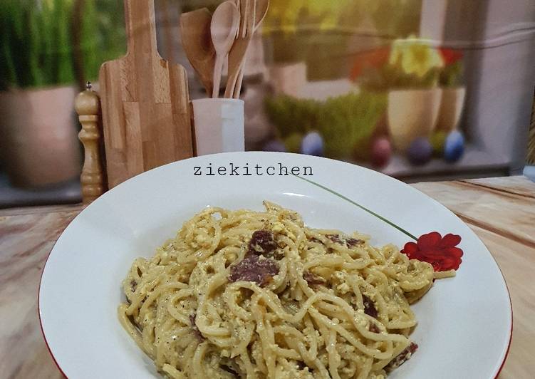 Resep Spagheti carbonara Jadi, Enak Banget