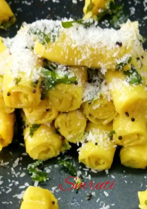 A picture of Gujarati Khandvi.
