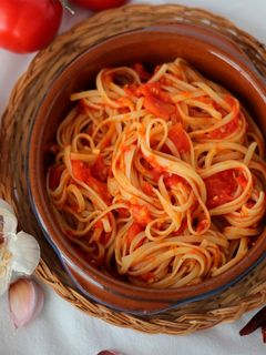 Una foto de Pasta con Salsa Arrabiata