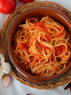 Una foto de Pasta con Salsa Arrabiata