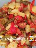 Insalata di patate peperoni ciliegino km zero colorata👩‍🍳🏡❤️🌍🇮🇹🦁