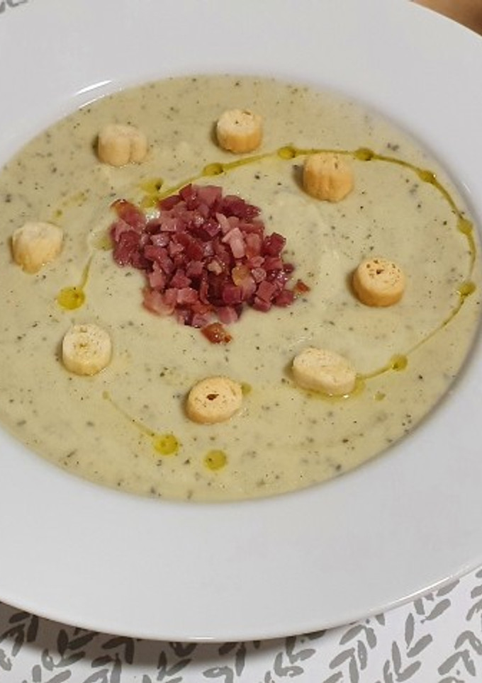 Una foto de Crema de calabacín