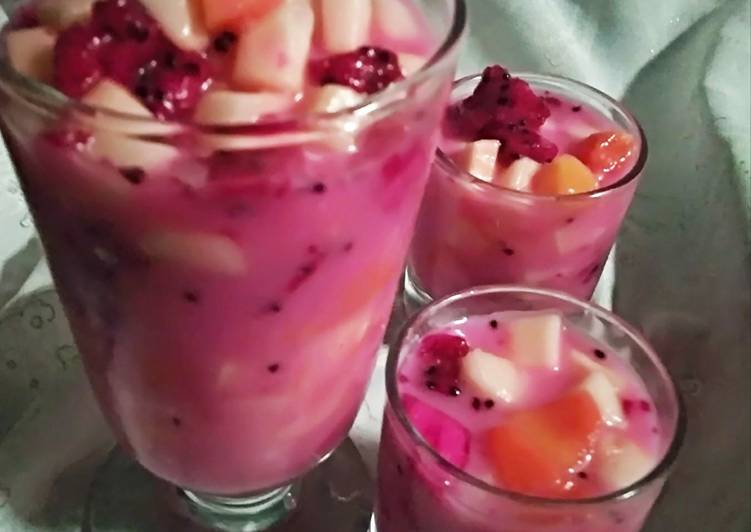 Cara Campuran EnakEs blewah buah Naga