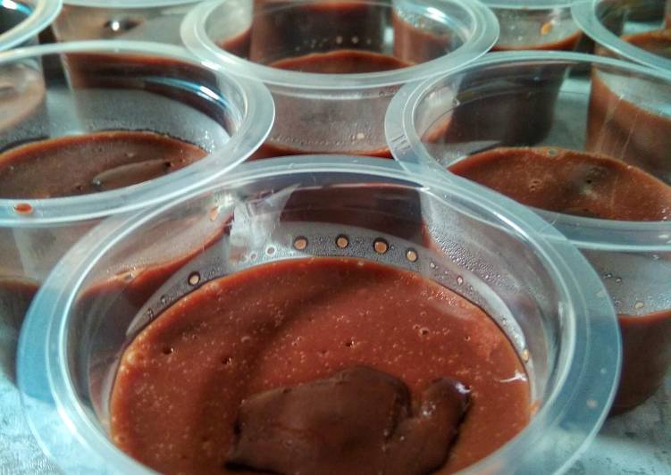 Puding coklat simple
