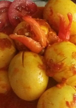 Foto resep Telor balado simple