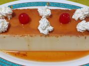 Una foto de flan de coco sin leche condensada