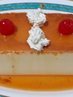 Una foto de Flan de leche de coco