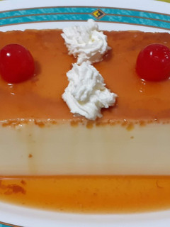 Una foto de Flan de leche de coco