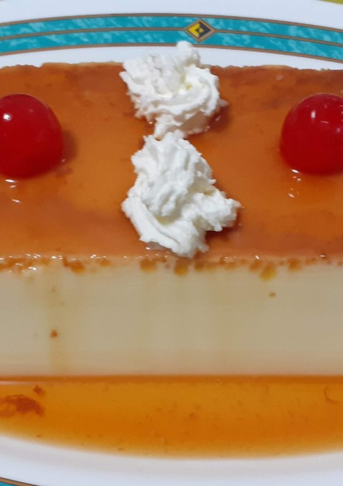 Una foto de Flan de leche de coco