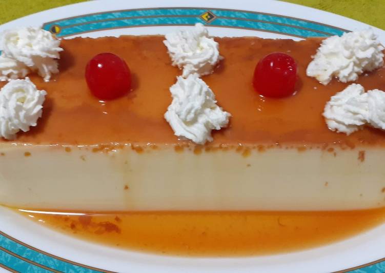 Flan de leche de coco