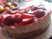 Una foto de cheesecake al horno
